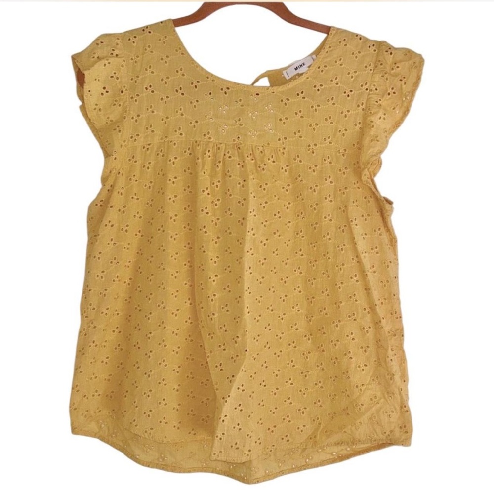 Yellow Sleeveless Blouse by Mine Size Large